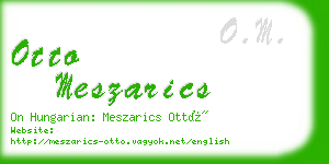 otto meszarics business card